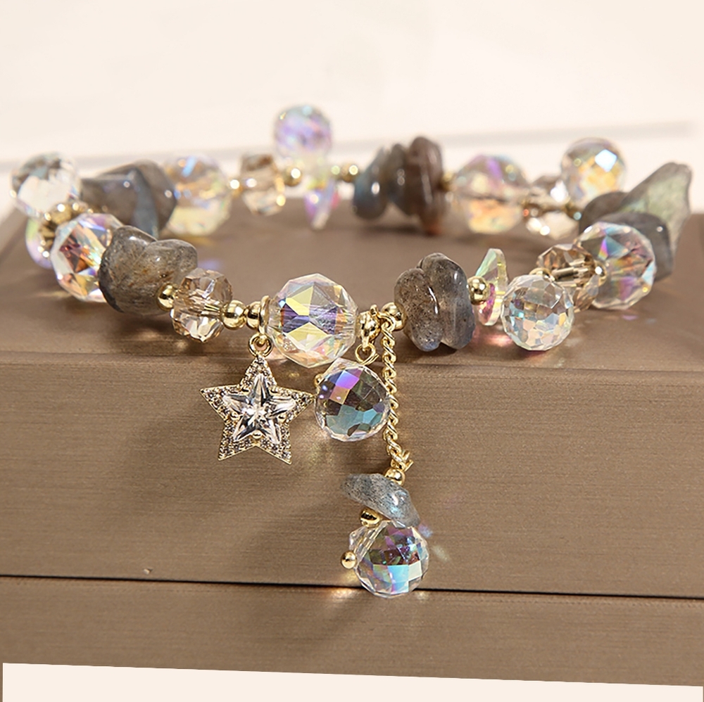 Green fashion pentagram crystal bracelet